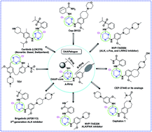 Graphical abstract: Latest perspectives of orally bioavailable 2,4-diarylaminopyrimidine analogues (DAAPalogues) as anaplastic lymphoma kinase inhibitors: discovery and clinical developments
