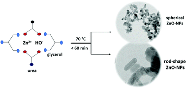 Graphical abstract: Effect of lithium and sodium ions on the size and morphology of ZnO nanoparticles synthesized by a glycerol–urea route