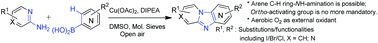 Graphical abstract: Chan–Lam N-arylation and C–H amination with heteroaromatic ring-NH: an approach to access extended-fused imidazo[1,2-a]-pyridines/pyrazines