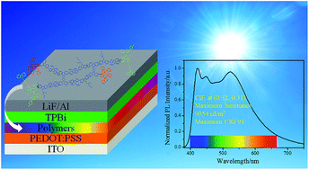 Graphical abstract: Synthesis and properties of hyperbranched polymers for polymer light emitting devices with sunlight-style white emission