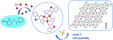Graphical abstract: Hexanuclear Cu3O–3Cu triazole-based units as novel core motifs for high nuclearity copper(ii) frameworks