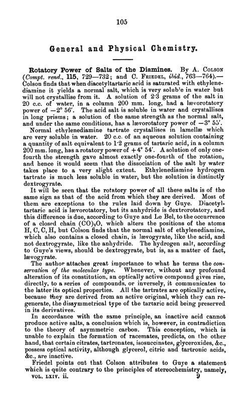 General and physical chemistry