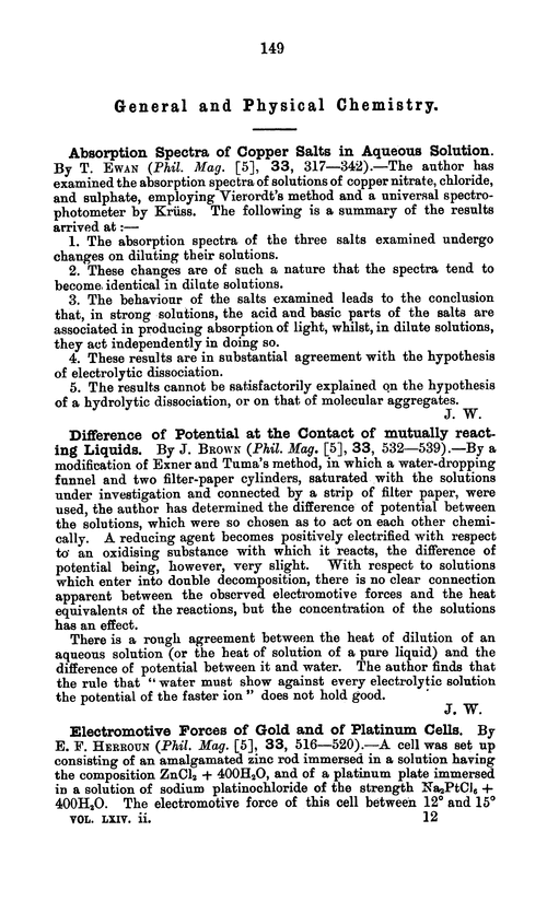 General and physical chemistry