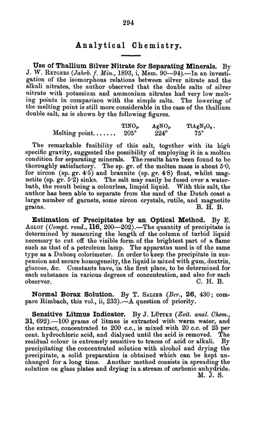 Analytical chemistry