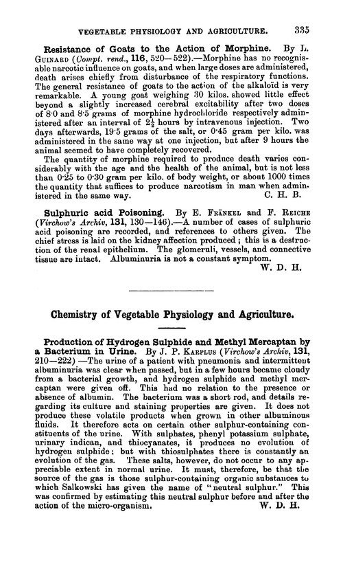 Chemistry of vegetable physiology and agriculture