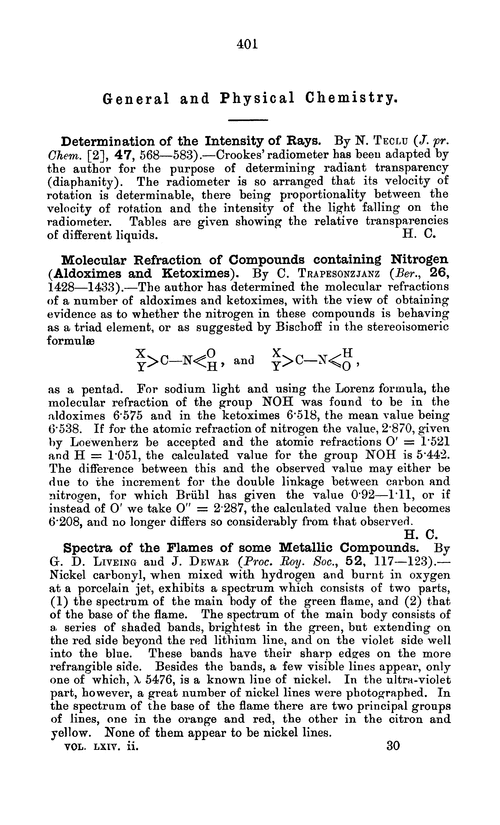 General and physical chemistry