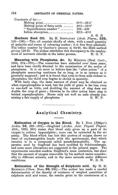 Analytical chemistry