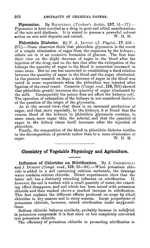 Chemistry of vegetable physiology and agriculture