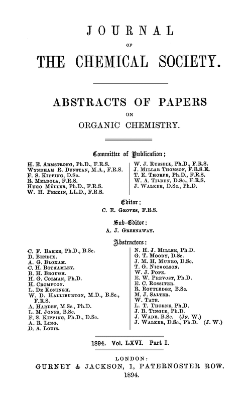 Contents pages