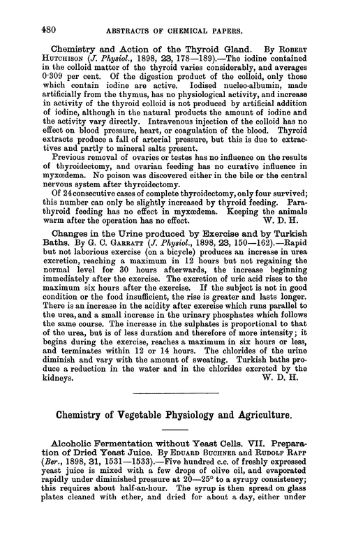 Chemistry of vegetable physiology and agriculture