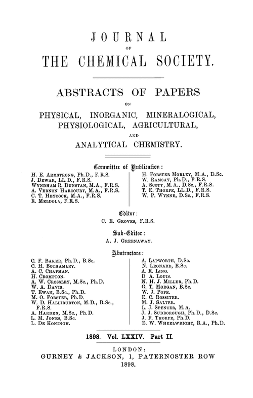 Contents pages
