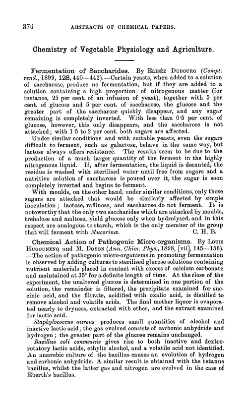 Chemistry of vegetable physiology and agriculture