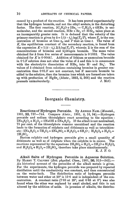 Inorganic chemistry