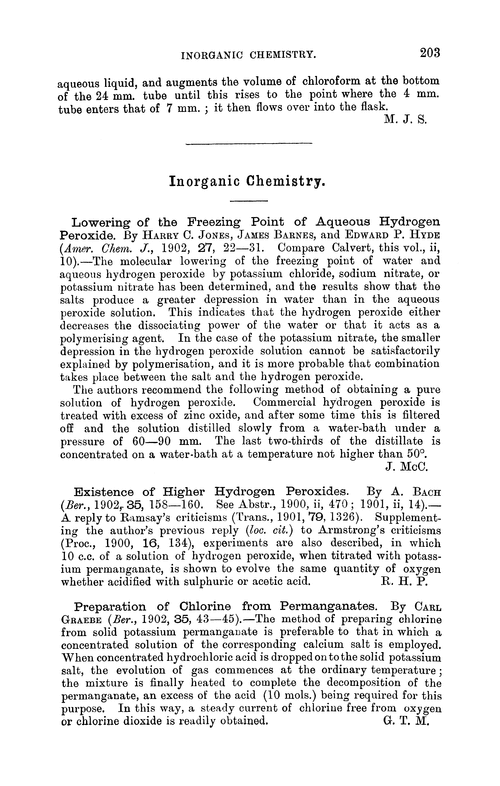 Inorganic chemistry