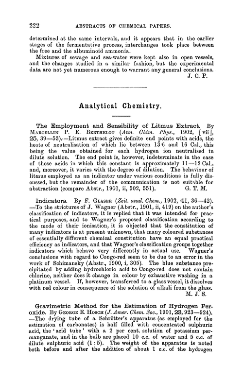 Analytical chemistry