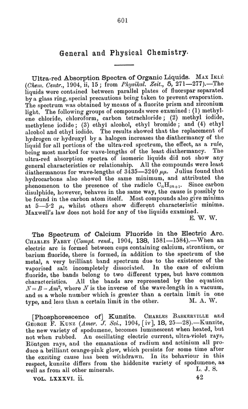 General and physical chemistry