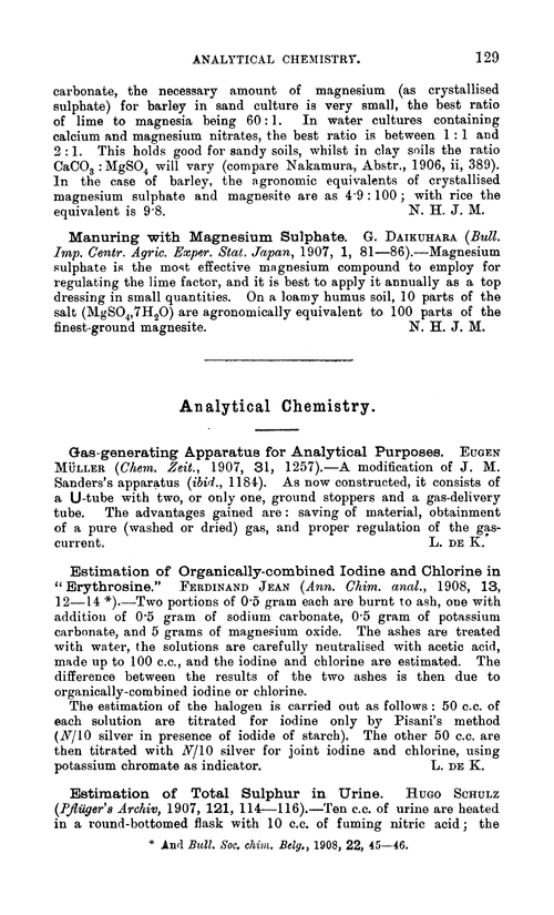 Analytical chemistry
