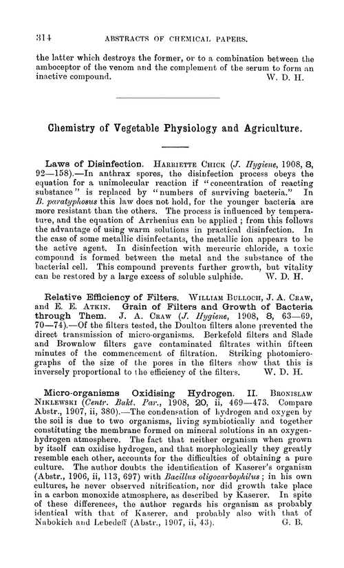 Chemistry of vegetable physiology and agriculture