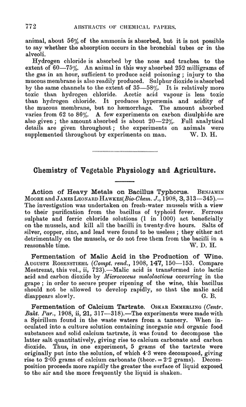 Chemistry of vegetable physiology and agriculture