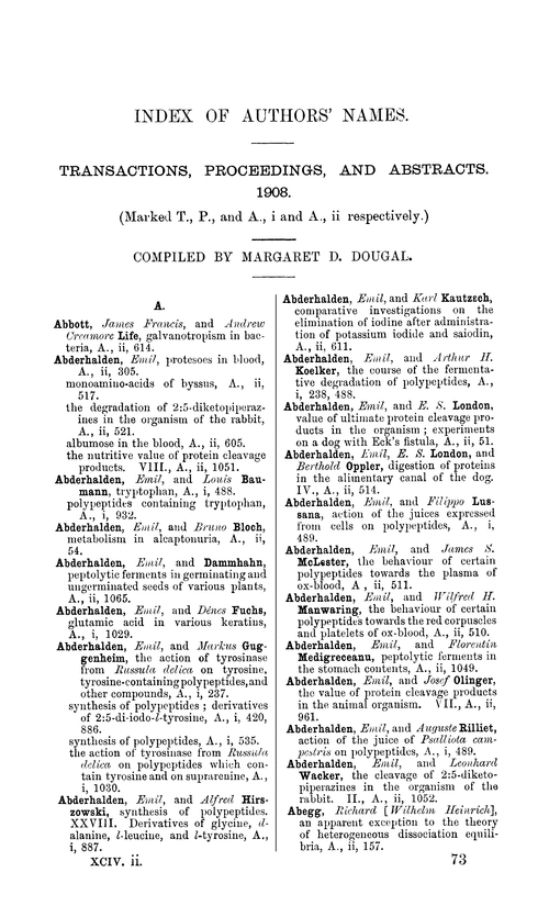 Index of authors' names