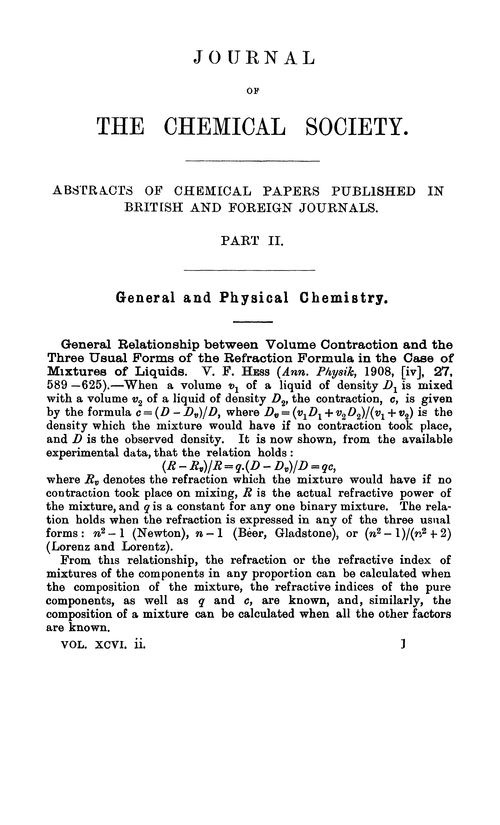 General and physical chemistry