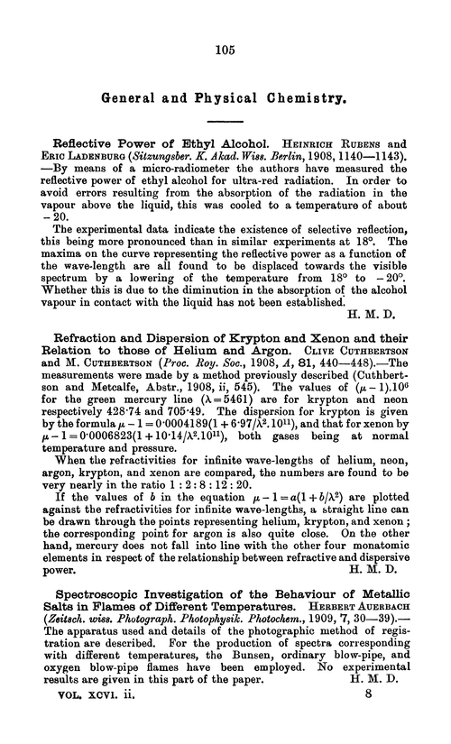 General and physical chemistry