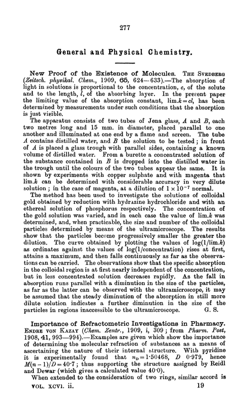 General and physical chemistry