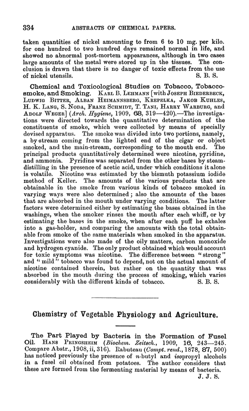 Chemistry of vegetable physiology and agriculture