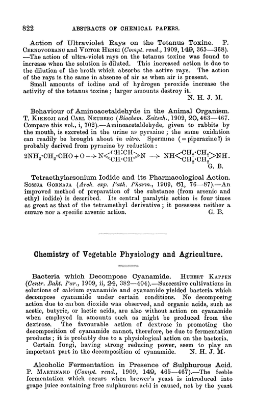 Chemistry of vegetable physiology and agriculture