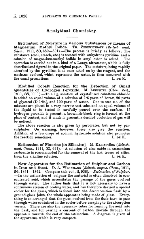 Analytical chemistry