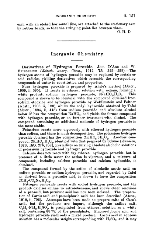 Inorganic chemistry