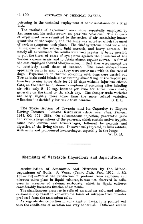 Chemistry of vegetable physiology and agriculture