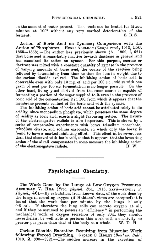 Physiological chemistry