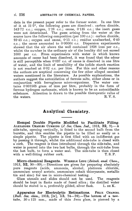 Analytical chemistry