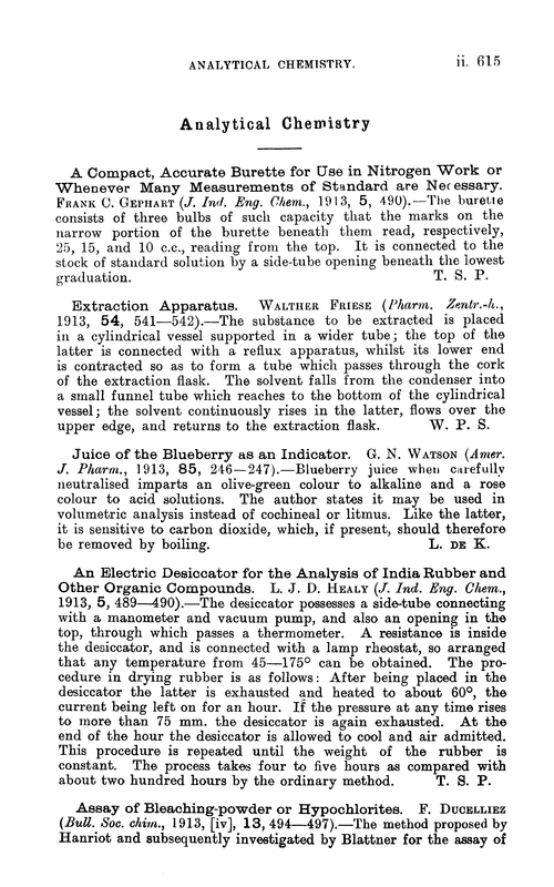 Analytical chemistry