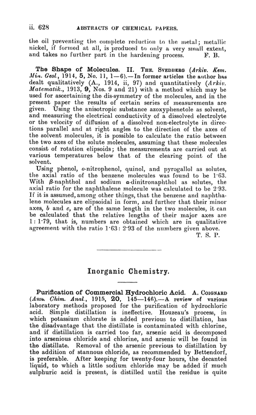 Inorganic chemistry