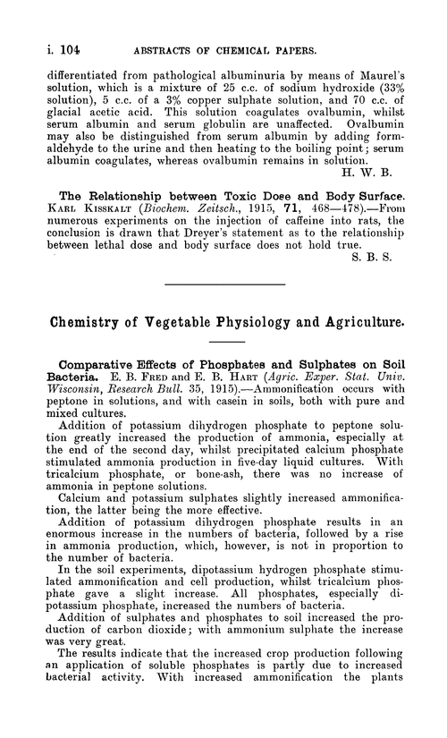 Chemistry of vegetable physiology and agriculture