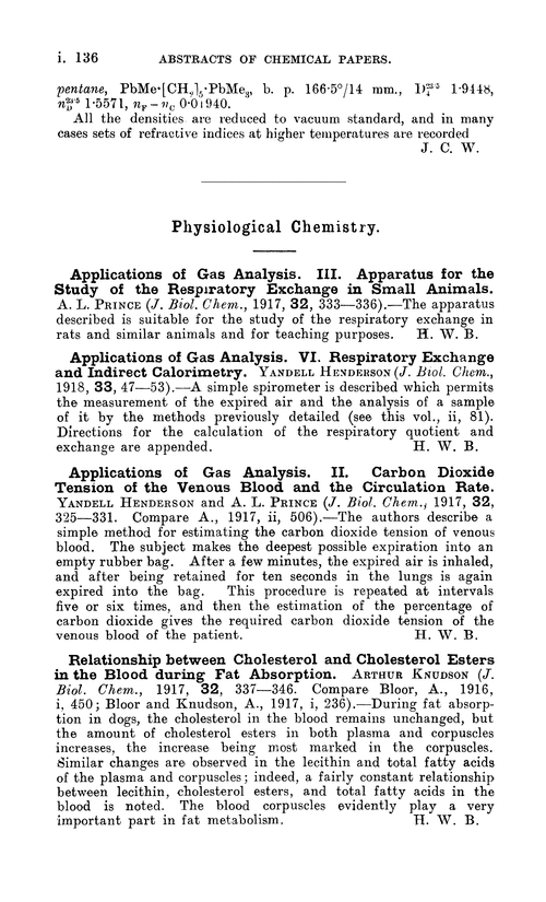 Physiological chemistry