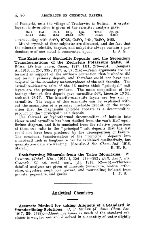 Analytical chemistry