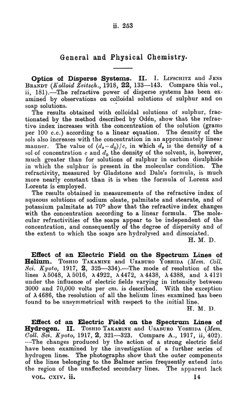 General and physical chemistry