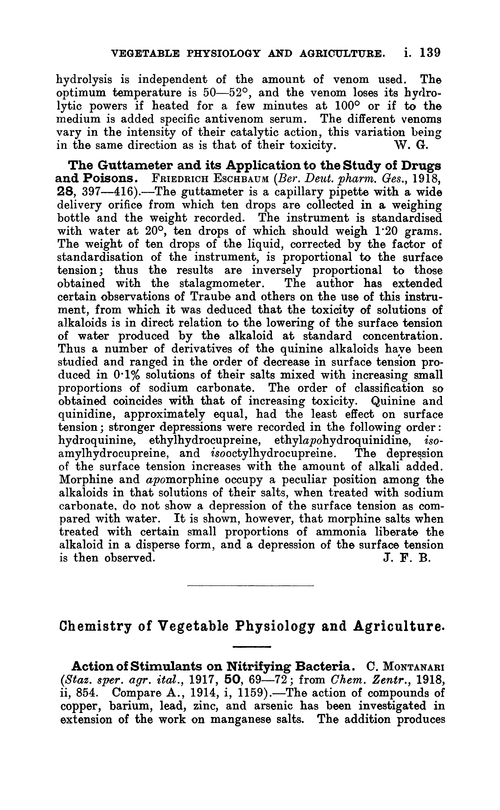 Chemistry of vegetable physiology and agriculture