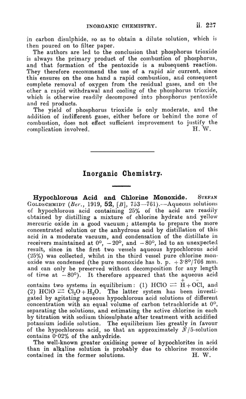 Inorganic chemistry