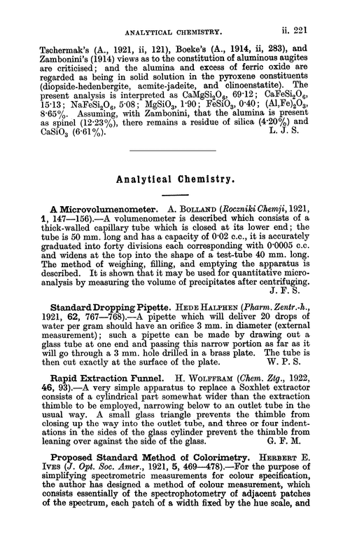 Analytical chemistry