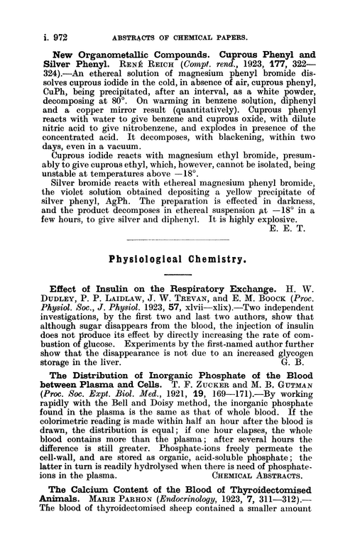 Physiological chemistry