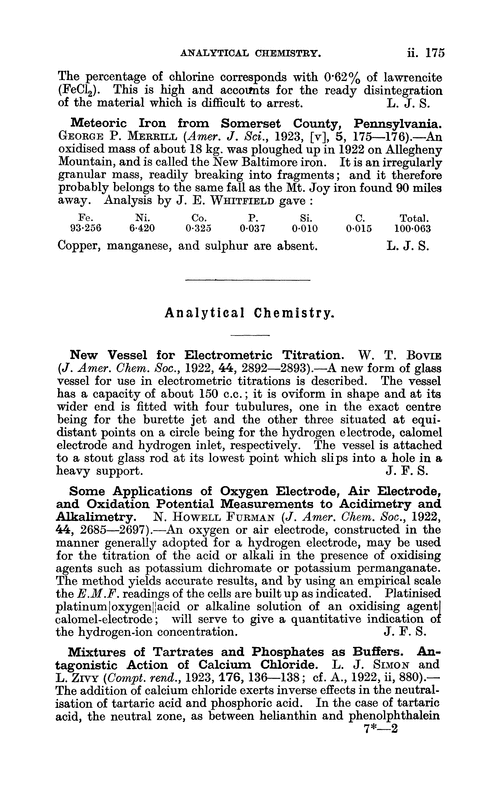 Analytical chemistry