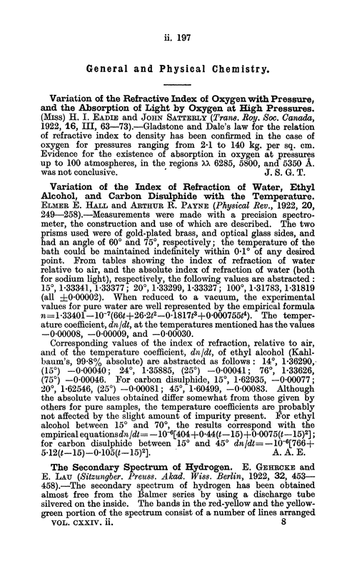 General and physical chemistry