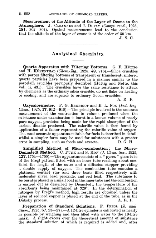 Analytical chemistry