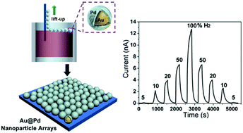 Graphical abstract: Fabrication of wide-detection-range H2 sensors with controllable saturation behavior using Au@Pd nanoparticle arrays