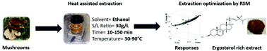 Graphical abstract: Optimization of ergosterol extraction from Pleurotus mushrooms using response surface methodology