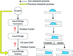 Graphical abstract: Influence of liquid bridge formation process on its stability in nonparallel plates